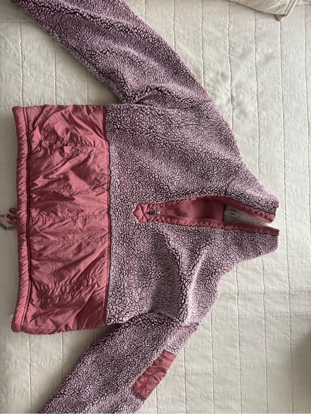 FP Movement Pink Sherpa Pullover Jacket